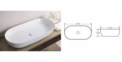 Раковина «Belbagno» 81/41 BB1349 фаянсовая белая Раковина «Belbagno» 81/41 BB1349 фаянсовая белая