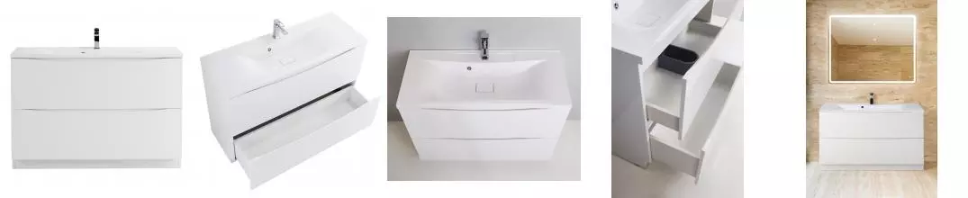 Тумба с раковиной «Belbagno» Marino 80 (BB800/450-LV-MR-PR) Bianco Lucido