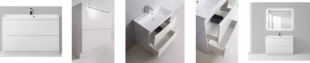 Тумба с раковиной «Belbagno» Marino 90 (BB900/450-LV-MR-AST) Bianco Lucido Тумба с раковиной «Belbagno» Marino 90 (BB900/450-LV-MR-AST) Bianco Lucido