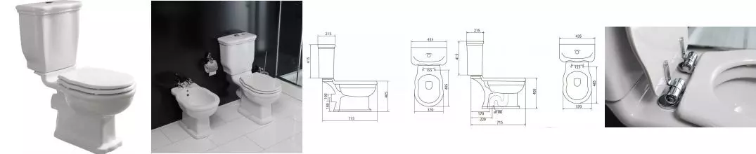 Унитаз компакт «Belbagno» Boheme белый