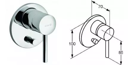 Смеситель для ванны «Kludi» Bozz 387160576 хром Смеситель для ванны «Kludi» Bozz 387160576 хром