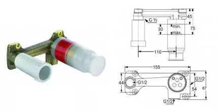 Внутренняя часть смесителя «Kludi» Bozz 38243