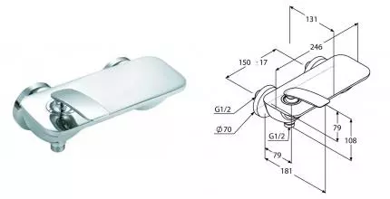 Смеситель для душа «Kludi» Balance 527100575 хром