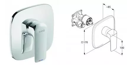 Смеситель для душа «Kludi» Ameo 416550575 хром Смеситель для душа «Kludi» Ameo 416550575 хром