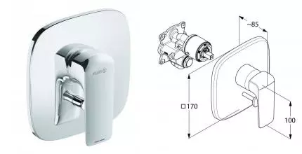Смеситель для ванны «Kludi» Ameo 416500575 хром Смеситель для ванны «Kludi» Ameo 416500575 хром