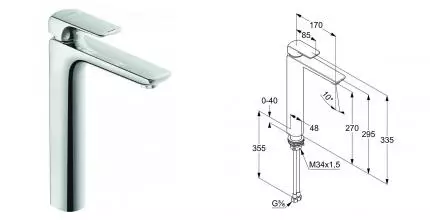 Смеситель для раковины «Kludi» Ameo 412980575 хром