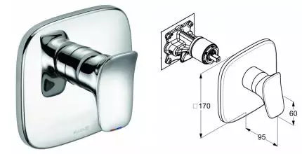 Смеситель для душа «Kludi» Ambienta 536550575 хром