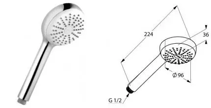 Ручная лейка «Kludi» Logo 681000500 1S хром