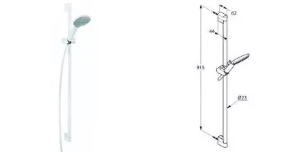 Душевой гарнитур «Kludi» Freshline 678409100 1S белый Душевой гарнитур «Kludi» Freshline 678409100 1S белый