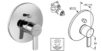 Смеситель для душа «Kludi» Zenta 386570575 хром