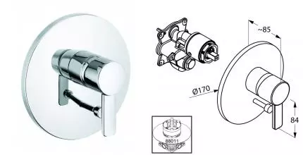 Смеситель для душа «Kludi» Zenta 386500575 хром Смеситель для душа «Kludi» Zenta 386500575 хром