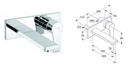 Смеситель для раковины «Kludi» Zenta SL 482470565 хром