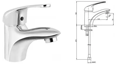 Смеситель для раковины «Paini» Trento TRCR205LMKM хром Смеситель для раковины «Paini» Trento TRCR205LMKM хром