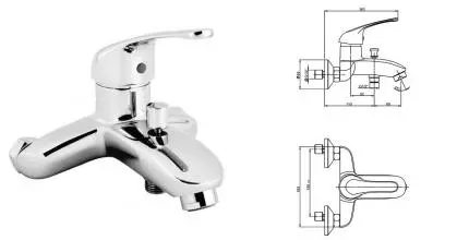 Смеситель для ванны «Paini» Trento TRCR111LMKM хром Смеситель для ванны «Paini» Trento TRCR111LMKM хром