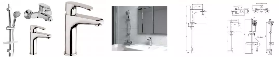 Комплект смесителей «Paini» Palermo PACRKIT3 хром Комплект смесителей «Paini» Palermo PACRKIT3 хром