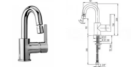 Смеситель для биде «Paini» Le Mans 90CR255 хром