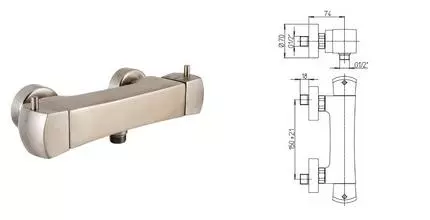 Смеситель для душа «Paini» Lady 89PW511TH с термостатом никель