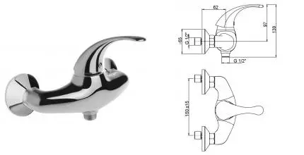 Смеситель для душа «Paini» Fiori F2CR511LMKM хром Смеситель для душа «Paini» Fiori F2CR511LMKM хром