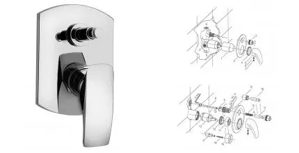 Смеситель для душа «Paini» F1 F1CR691 хром