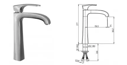 Смеситель для раковины «Paini» Lady 89PA205LLL сталь Смеситель для раковины «Paini» Lady 89PA205LLL сталь