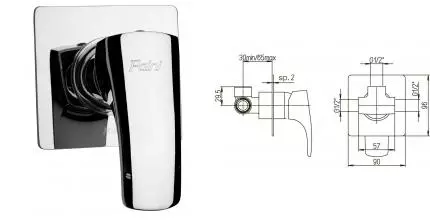 Смеситель для душа «Paini» Lady 89CR690 хром Смеситель для душа «Paini» Lady 89CR690 хром