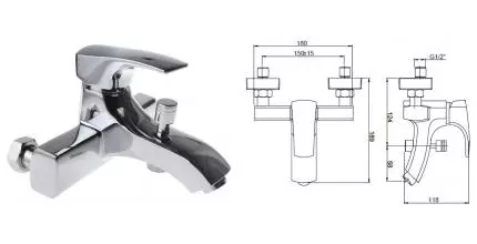 Смеситель для ванны «Paini» Angel ANCR111LMKM хром