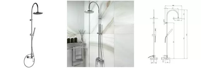 Душевая система «Paini» 90CR6891P1 хром