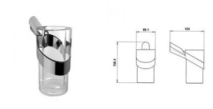 Стакан для зубных щёток «Paini» Morgana 73CR041VR на стену хром Стакан для зубных щёток «Paini» Morgana 73CR041VR на стену хром