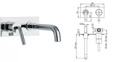 Смеситель для раковины «Paini» Pixel 81CR208PNEW хром