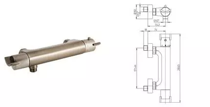 Смеситель для душа «Paini» Morgana 73PW511TH с термостатом никель