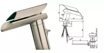Смеситель для биде «Paini» Morgana 73PW306 с донным клапаном никель