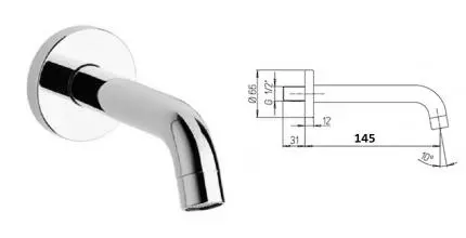 Излив к смесителю «Paini» Cox 78CR430 14,5 хром Излив к смесителю «Paini» Cox 78CR430 14,5 хром