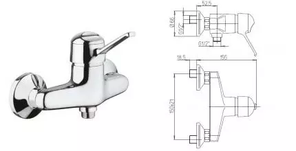 Смеситель для душа «Paini» Creta 30CR511R2LMKM хром