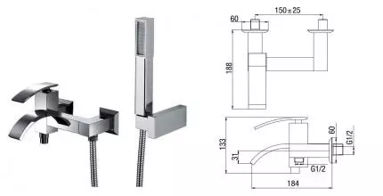 Смеситель для ванны «Jacuzzi» Glint 0IQ00003JA00 хром Смеситель для ванны «Jacuzzi» Glint 0IQ00003JA00 хром