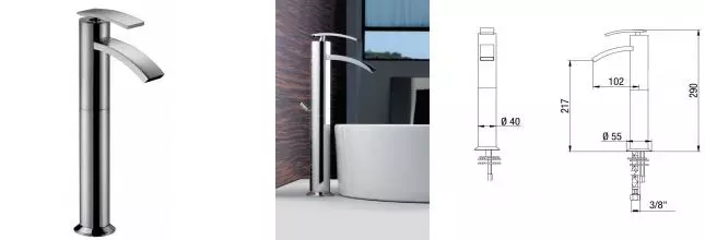 Смеситель для раковины «Jacuzzi» Ray 0IO00493JA00 хром