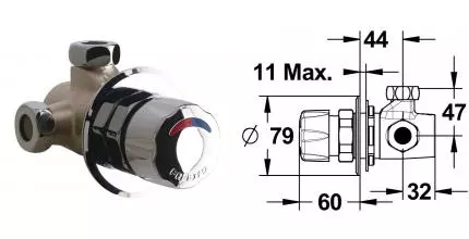 Смеситель для душа «Presto» Alpa S 35176 хром