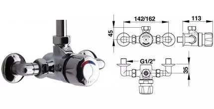 Смеситель для душа «Presto» Alpa S 35168 хром