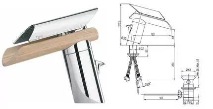 Смеситель для раковины «Paini» Morgana 73CR211LH с донным клапаном светлое дерево/хром Смеситель для раковины «Paini» Morgana 73CR211LH с донным клапаном светлое дерево/хром