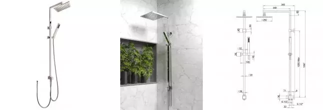 Душевая стойка «Paini» RSQ1 50CR191ARQ3P3 хром Душевая стойка «Paini» RSQ1 50CR191ARQ3P3 хром