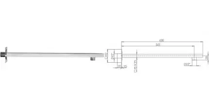 Кронштейн для верхнего душа «Paini» 50CR745T540BI 40 хром