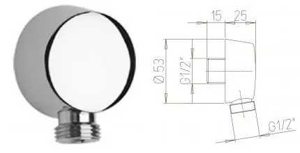 Подключение для душевого шланга «Paini» 50CR503P хром Подключение для душевого шланга «Paini» 50CR503P хром