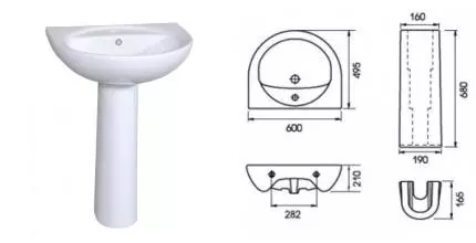 OP4321WH OPTIMA Раковина , 60 см · Dorff, OP4321WH