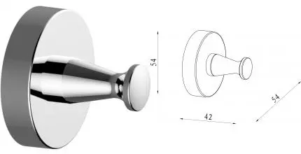 Крючок «Damixa» Scandi Pro HASP35500 на стену хром