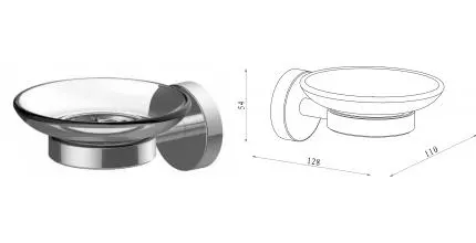 Мыльница «Damixa» Scandi Pro HASP34200 на стену хром Мыльница «Damixa» Scandi Pro HASP34200 на стену хром