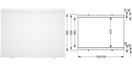Торцевой экран под ванну «Cersanit» Type 3 75 белый