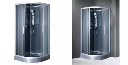 Душевая кабина «Esbano» ESGT-80CR 80/80 низкий поддон матовая/серая