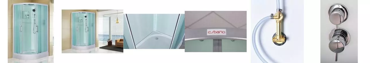 Душевая кабина «Esbano» EST-L115CR 115/85 низкий поддон матовая/белая с электрикой правая