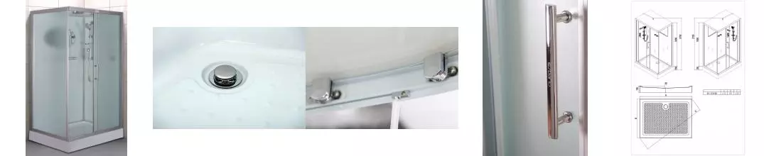 Душевая кабина «Esbano» EST-118СКR 110/85 низкий поддон матовая/белая универсальная