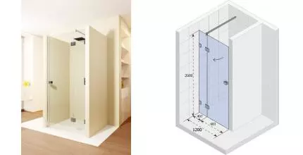 Душевая дверь «Riho» Scandic Mistral M104 120/200 прозрачная правая Душевая дверь «Riho» Scandic Mistral M104 120/200 прозрачная правая