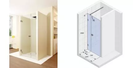 Душевая дверь «Riho» Scandic Mistral M102 120/200 прозрачная левая Душевая дверь «Riho» Scandic Mistral M102 120/200 прозрачная левая